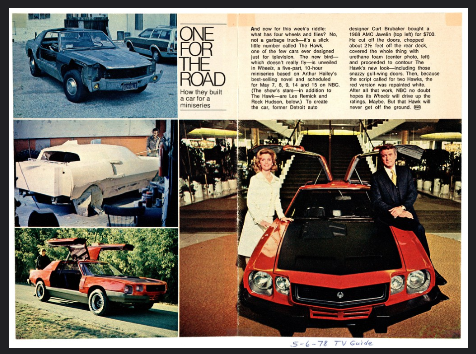 The Hawk car from 1978 Miniseries WHEELS Pennock's Fiero Forum